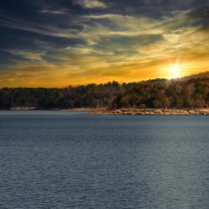 Sunset on Lake Norfork 20" x 13" 7569