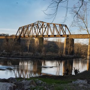 Cotter R/R Bridge evening 36" x 24" 7711